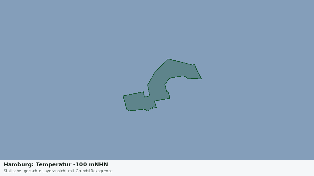 Statische Kartenansicht: Hamburg: Temperatur -100 mNHN