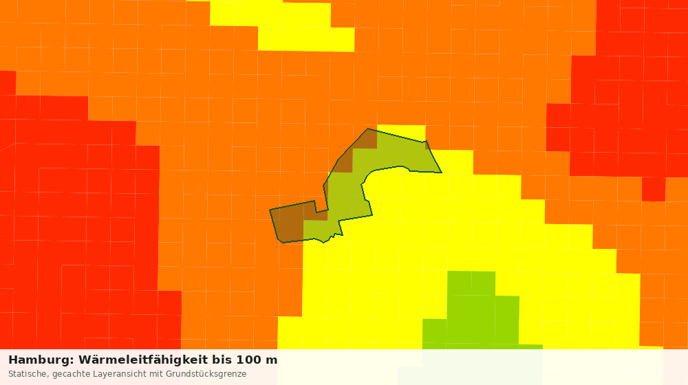 Statische Kartenansicht: Hamburg: Wärmeleitfähigkeit bis 100 m