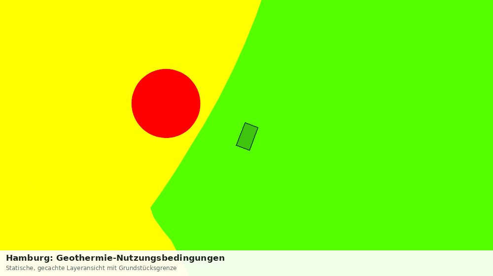 Statische Kartenansicht: Hamburg: Geothermie-Nutzungsbedingungen