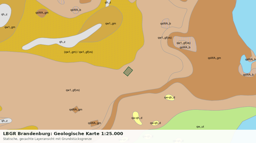 Statische Kartenansicht: LBGR Brandenburg: Geologische Karte 1:25.000