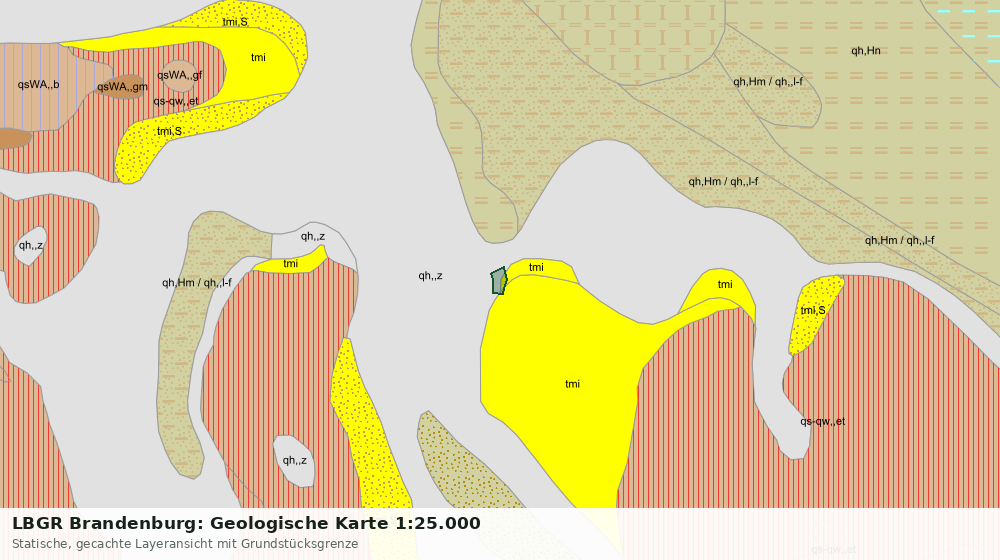 Statische Kartenansicht: LBGR Brandenburg: Geologische Karte 1:25.000