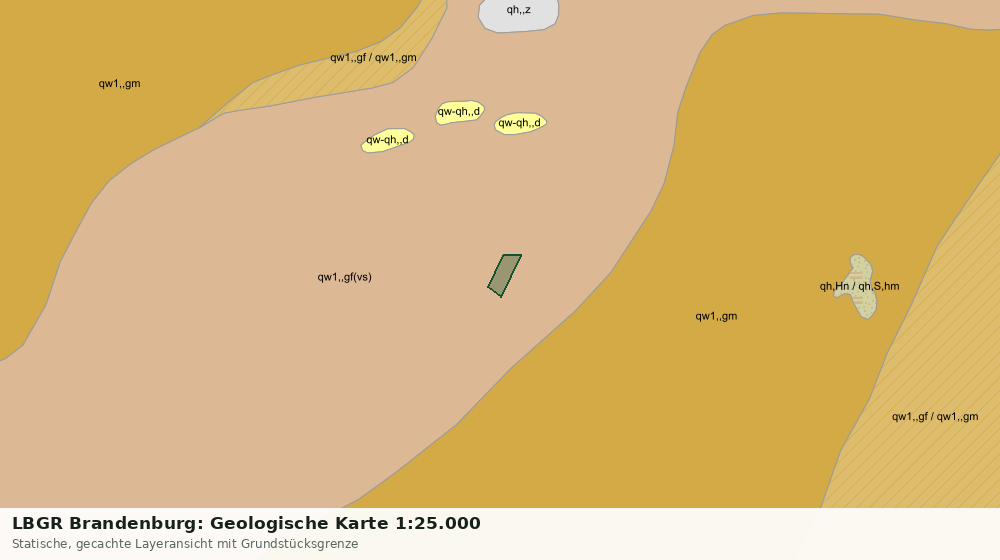 Statische Kartenansicht: LBGR Brandenburg: Geologische Karte 1:25.000