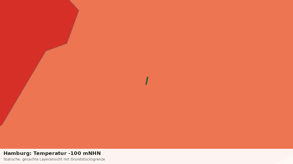 Statische Kartenansicht: Hamburg: Temperatur -100 mNHN