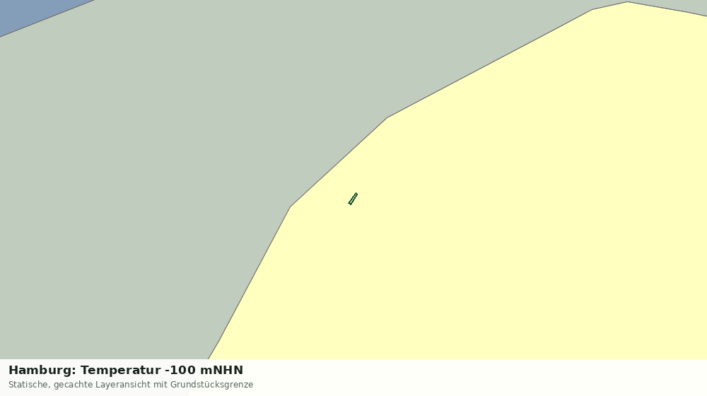 Statische Kartenansicht: Hamburg: Temperatur -100 mNHN