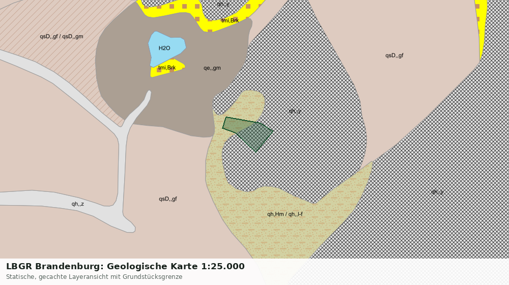Statische Kartenansicht: LBGR Brandenburg: Geologische Karte 1:25.000
