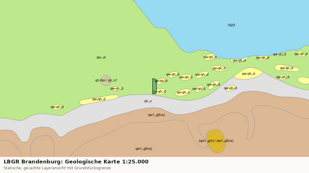 Statische Kartenansicht: LBGR Brandenburg: Geologische Karte 1:25.000