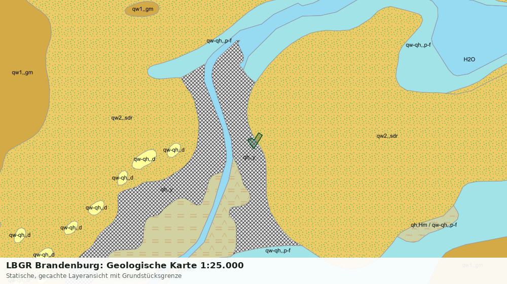 Statische Kartenansicht: LBGR Brandenburg: Geologische Karte 1:25.000