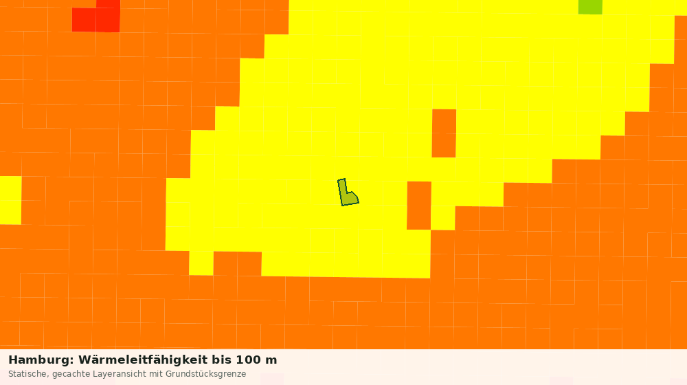 Statische Kartenansicht: Hamburg: Wärmeleitfähigkeit bis 100 m