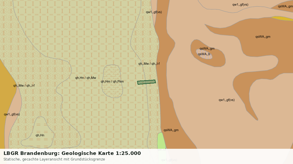 Statische Kartenansicht: LBGR Brandenburg: Geologische Karte 1:25.000