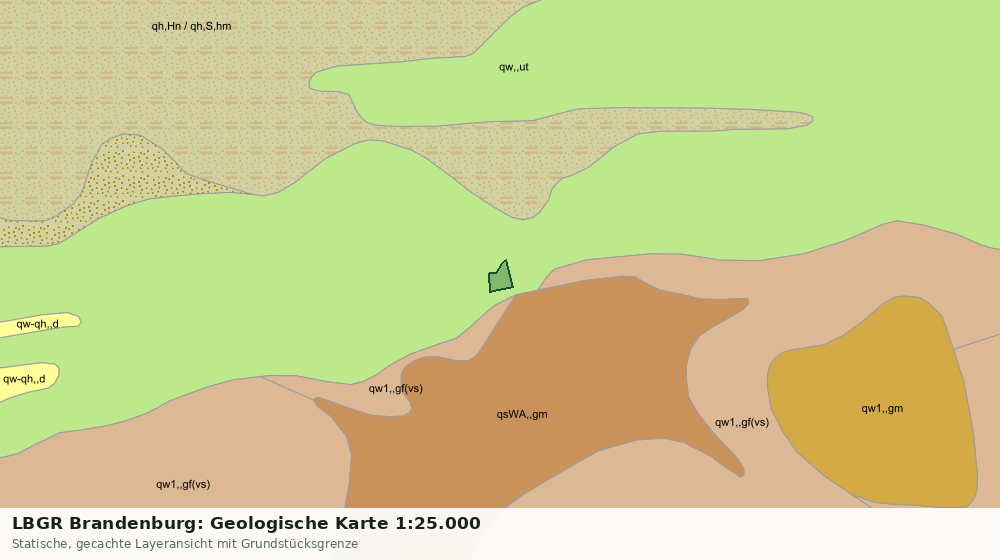 Statische Kartenansicht: LBGR Brandenburg: Geologische Karte 1:25.000