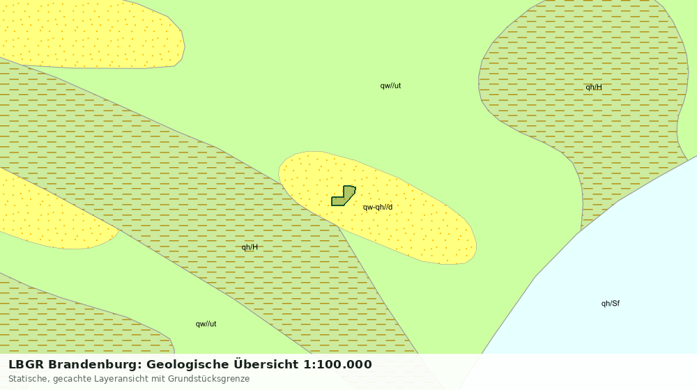Statische Kartenansicht: LBGR Brandenburg: Geologische Übersicht 1:100.000