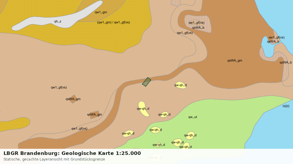 Statische Kartenansicht: LBGR Brandenburg: Geologische Karte 1:25.000