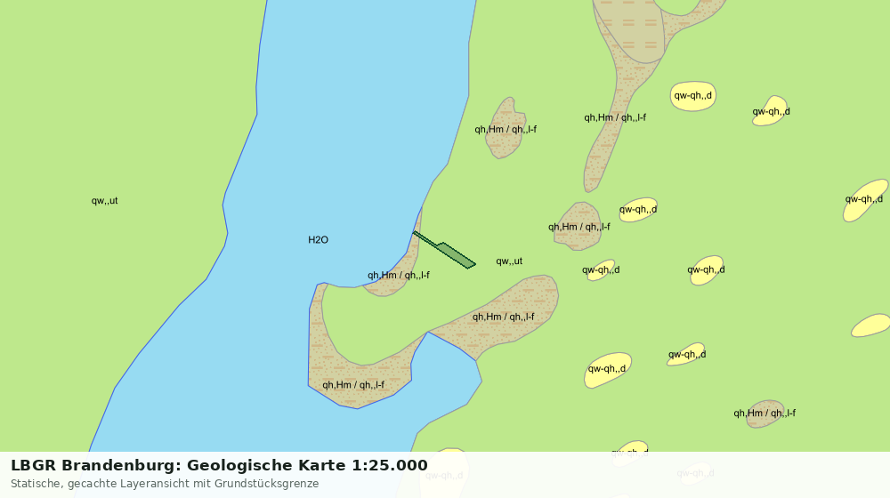 Statische Kartenansicht: LBGR Brandenburg: Geologische Karte 1:25.000