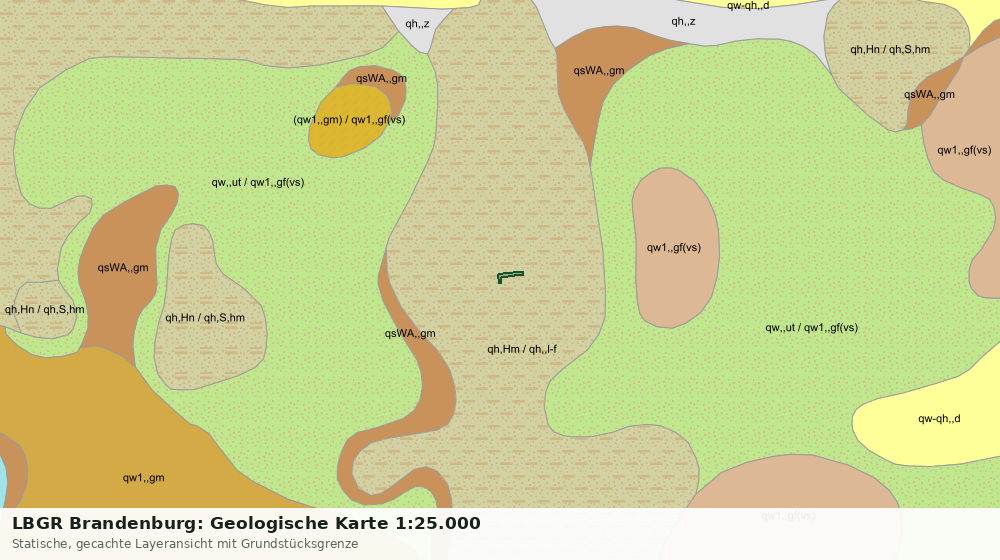 Statische Kartenansicht: LBGR Brandenburg: Geologische Karte 1:25.000