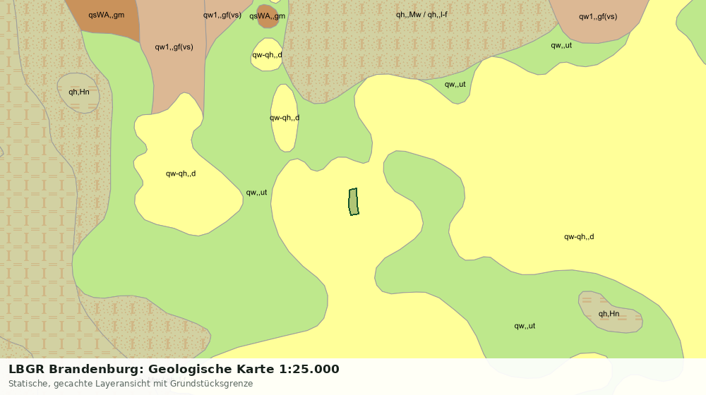Statische Kartenansicht: LBGR Brandenburg: Geologische Karte 1:25.000