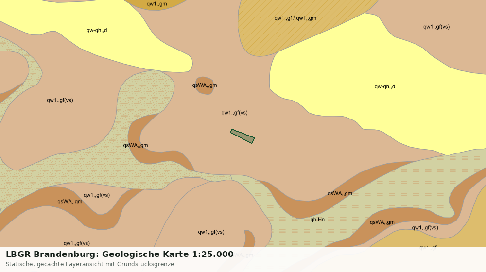 Statische Kartenansicht: LBGR Brandenburg: Geologische Karte 1:25.000