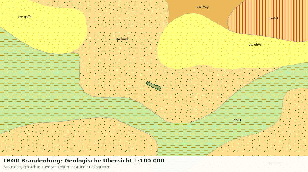 Statische Kartenansicht: LBGR Brandenburg: Geologische Übersicht 1:100.000