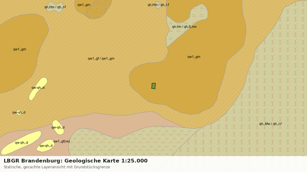 Statische Kartenansicht: LBGR Brandenburg: Geologische Karte 1:25.000