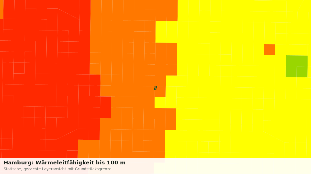 Statische Kartenansicht: Hamburg: Wärmeleitfähigkeit bis 100 m