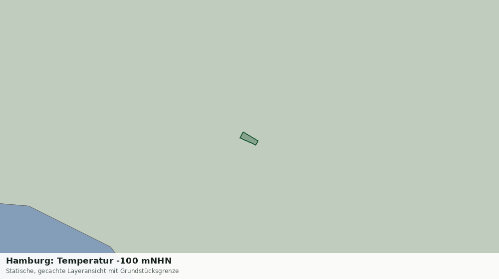 Statische Kartenansicht: Hamburg: Temperatur -100 mNHN