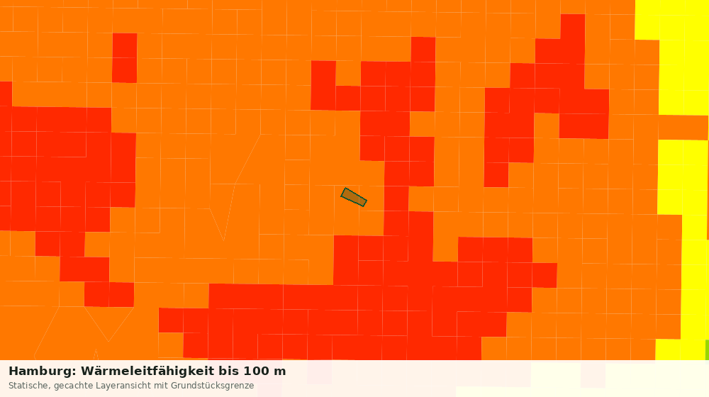 Statische Kartenansicht: Hamburg: Wärmeleitfähigkeit bis 100 m
