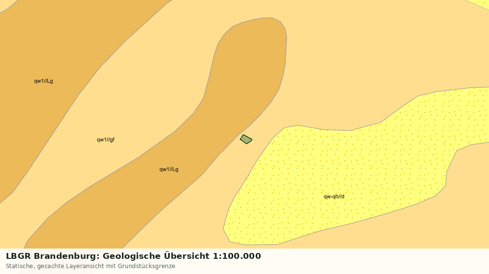 Statische Kartenansicht: LBGR Brandenburg: Geologische Übersicht 1:100.000