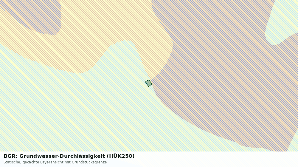 Statische Kartenansicht: BGR: Grundwasser-Durchlässigkeit (HÜK250)