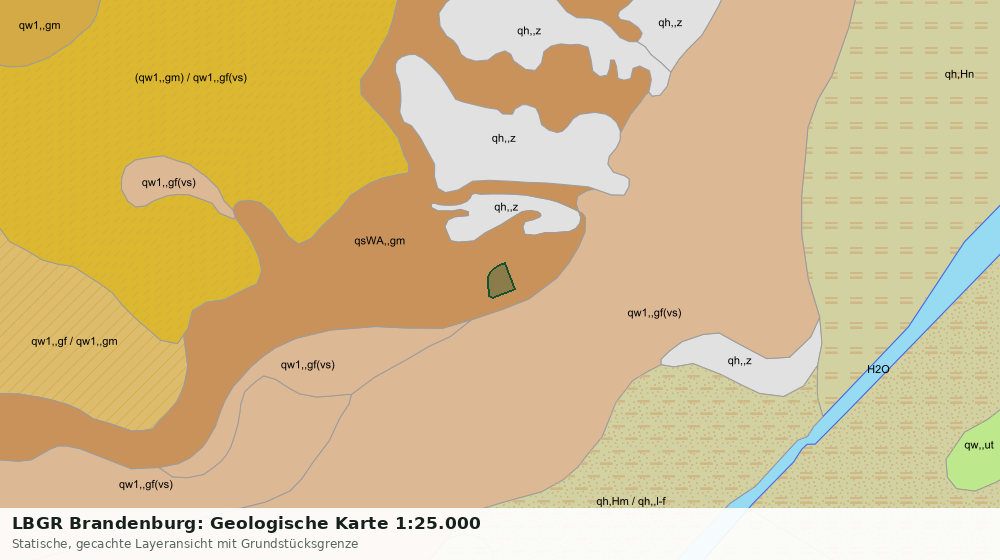 Statische Kartenansicht: LBGR Brandenburg: Geologische Karte 1:25.000