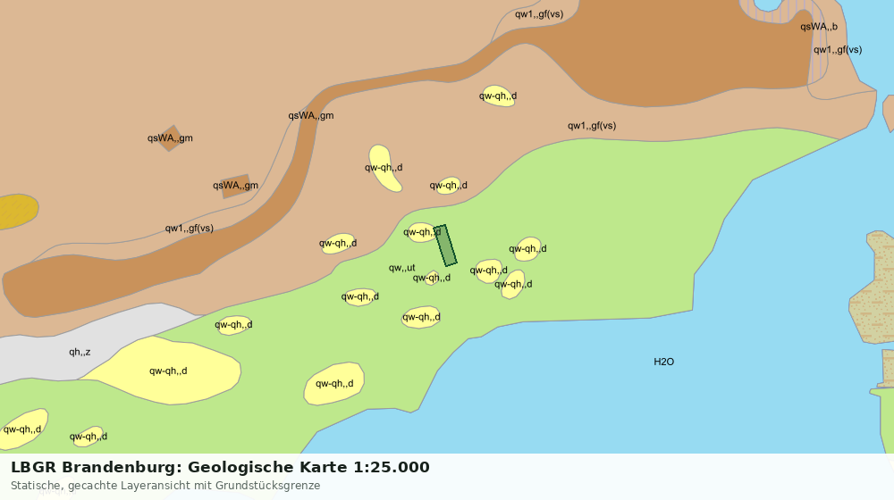 Statische Kartenansicht: LBGR Brandenburg: Geologische Karte 1:25.000