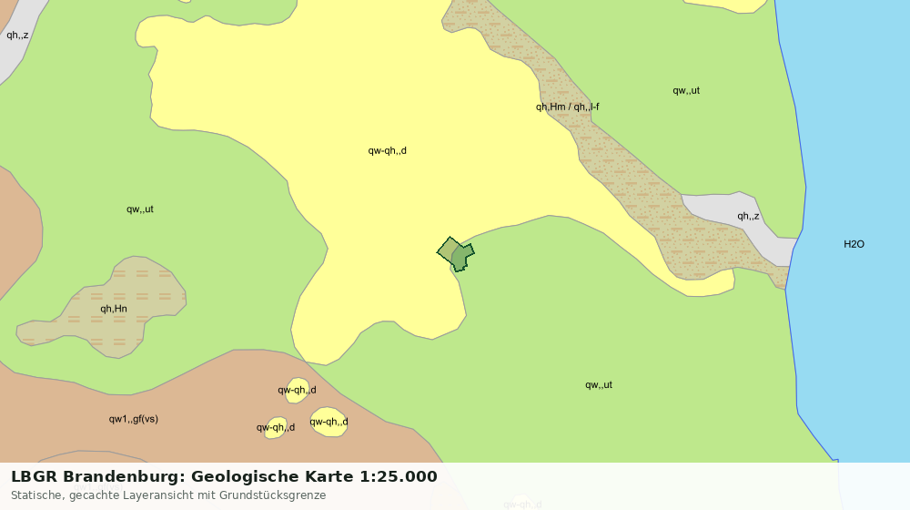 Statische Kartenansicht: LBGR Brandenburg: Geologische Karte 1:25.000