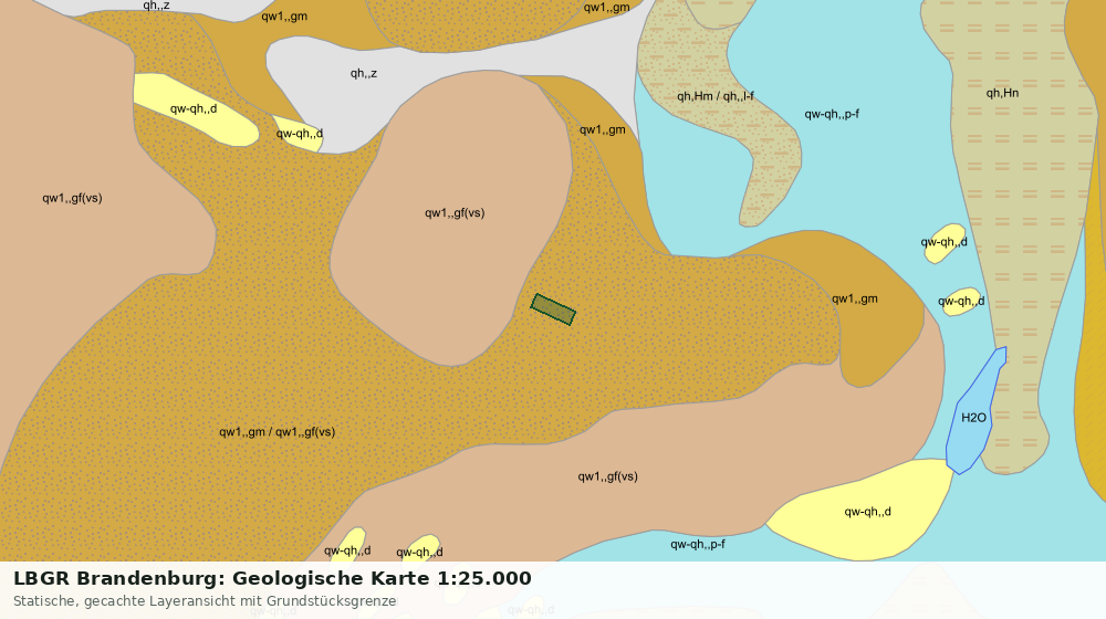 Statische Kartenansicht: LBGR Brandenburg: Geologische Karte 1:25.000