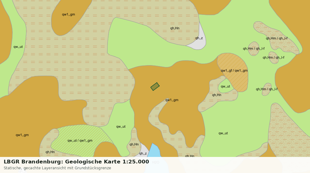 Statische Kartenansicht: LBGR Brandenburg: Geologische Karte 1:25.000