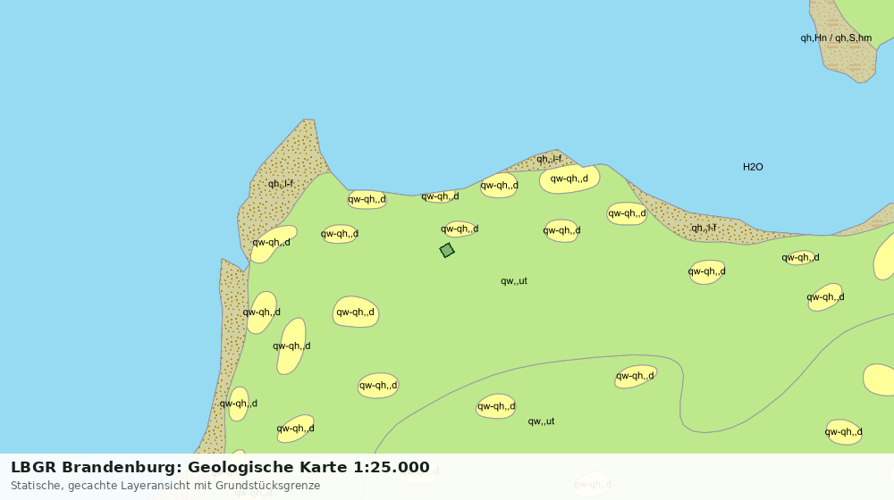Statische Kartenansicht: LBGR Brandenburg: Geologische Karte 1:25.000