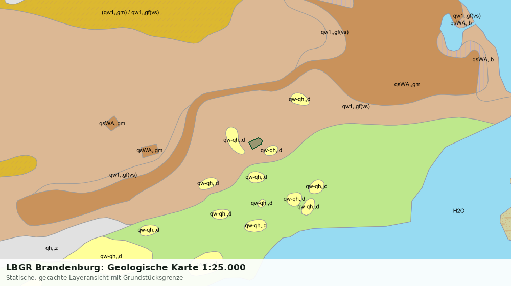 Statische Kartenansicht: LBGR Brandenburg: Geologische Karte 1:25.000