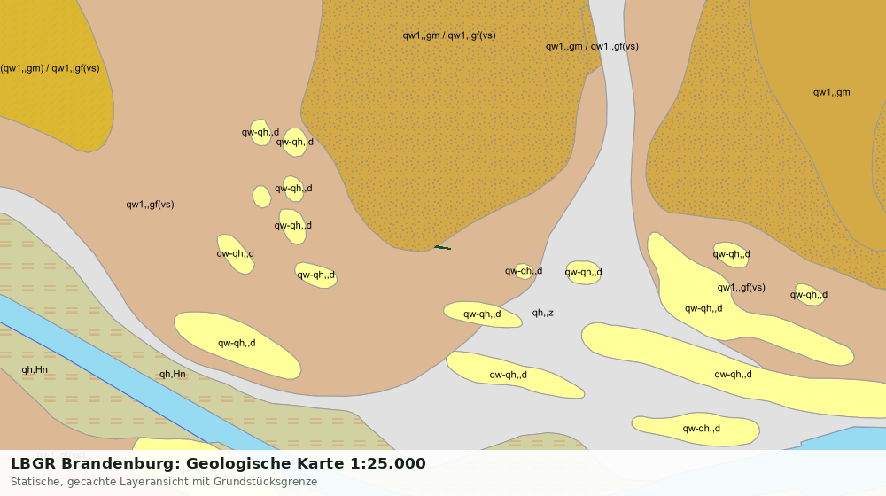 Statische Kartenansicht: LBGR Brandenburg: Geologische Karte 1:25.000