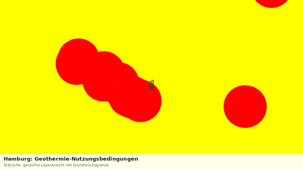 Statische Kartenansicht: Hamburg: Geothermie-Nutzungsbedingungen