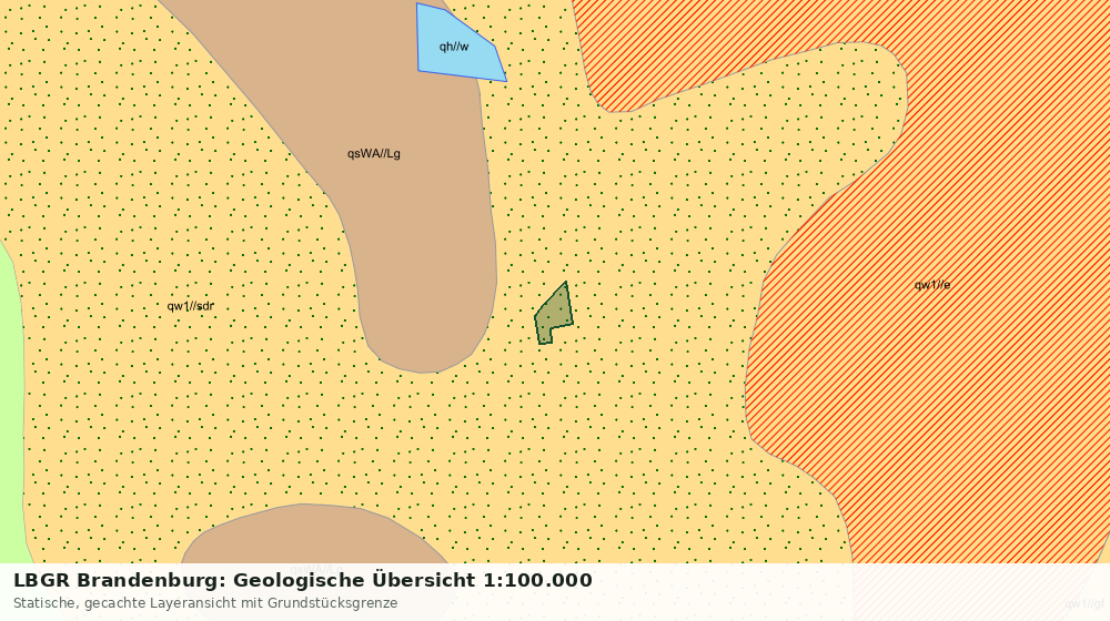 Statische Kartenansicht: LBGR Brandenburg: Geologische Übersicht 1:100.000