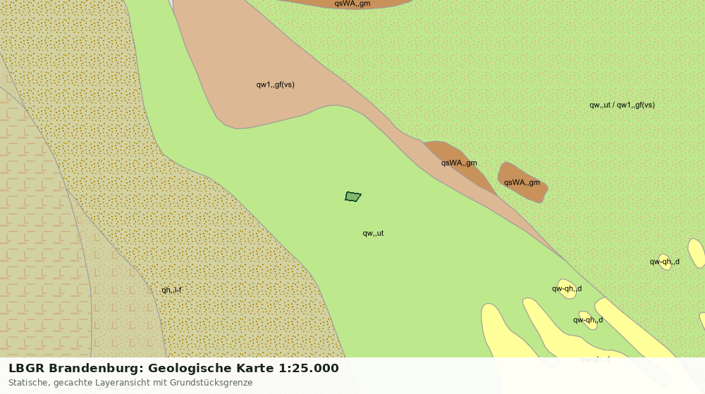 Statische Kartenansicht: LBGR Brandenburg: Geologische Karte 1:25.000
