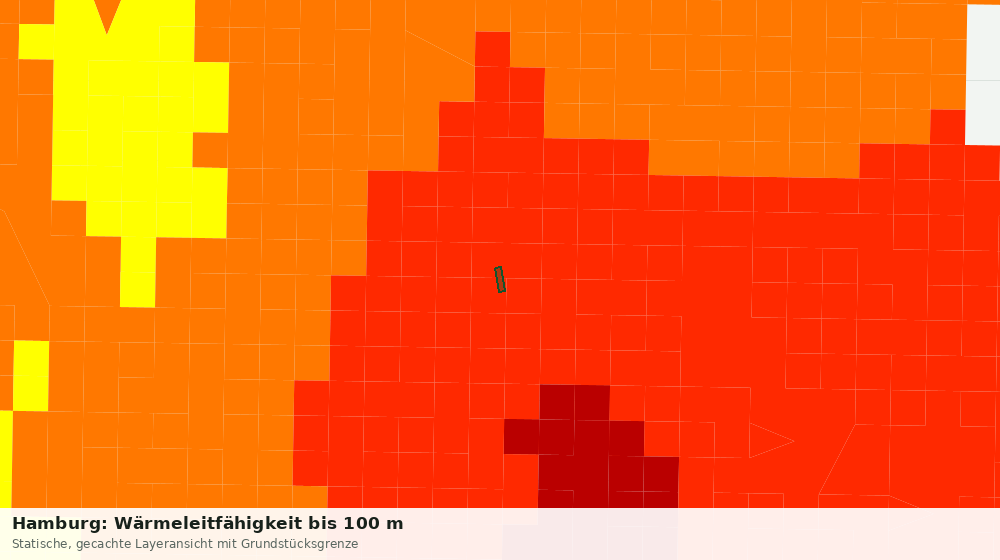 Statische Kartenansicht: Hamburg: Wärmeleitfähigkeit bis 100 m