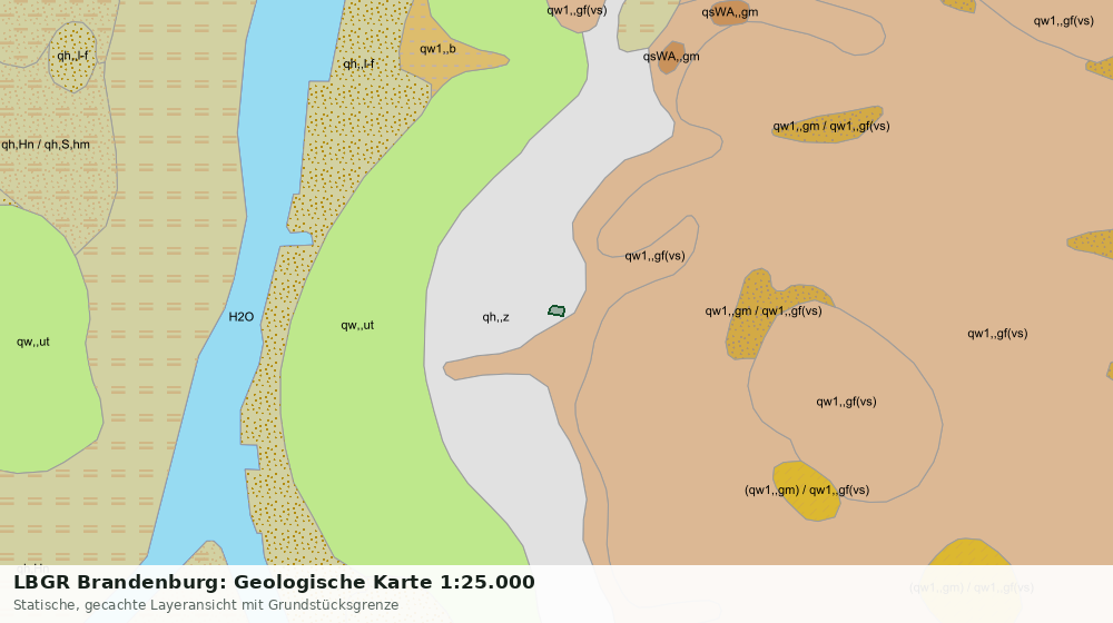 Statische Kartenansicht: LBGR Brandenburg: Geologische Karte 1:25.000