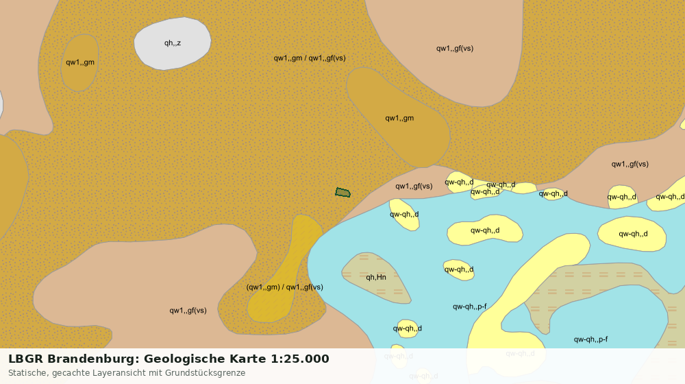 Statische Kartenansicht: LBGR Brandenburg: Geologische Karte 1:25.000