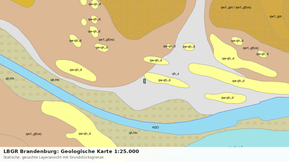 Statische Kartenansicht: LBGR Brandenburg: Geologische Karte 1:25.000
