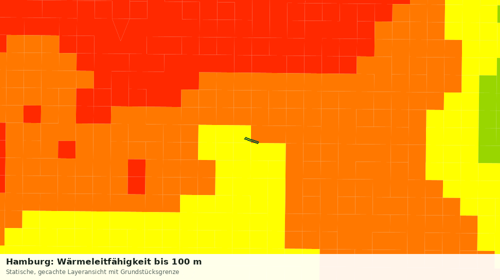 Statische Kartenansicht: Hamburg: Wärmeleitfähigkeit bis 100 m