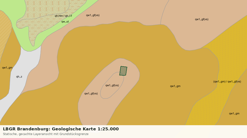 Statische Kartenansicht: LBGR Brandenburg: Geologische Karte 1:25.000