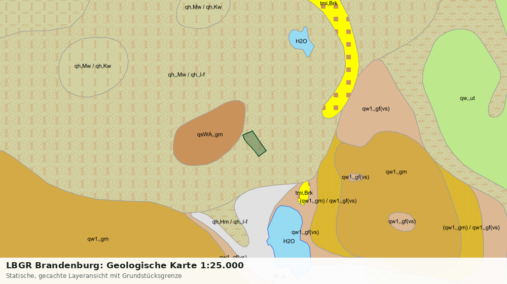 Statische Kartenansicht: LBGR Brandenburg: Geologische Karte 1:25.000