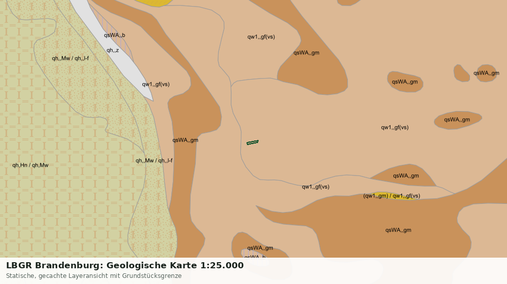 Statische Kartenansicht: LBGR Brandenburg: Geologische Karte 1:25.000
