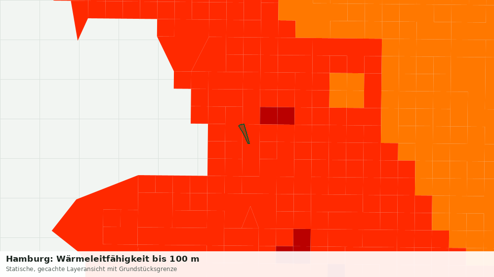 Statische Kartenansicht: Hamburg: Wärmeleitfähigkeit bis 100 m