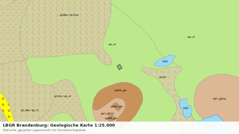 Statische Kartenansicht: LBGR Brandenburg: Geologische Karte 1:25.000