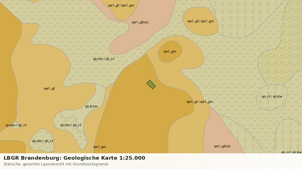 Statische Kartenansicht: LBGR Brandenburg: Geologische Karte 1:25.000