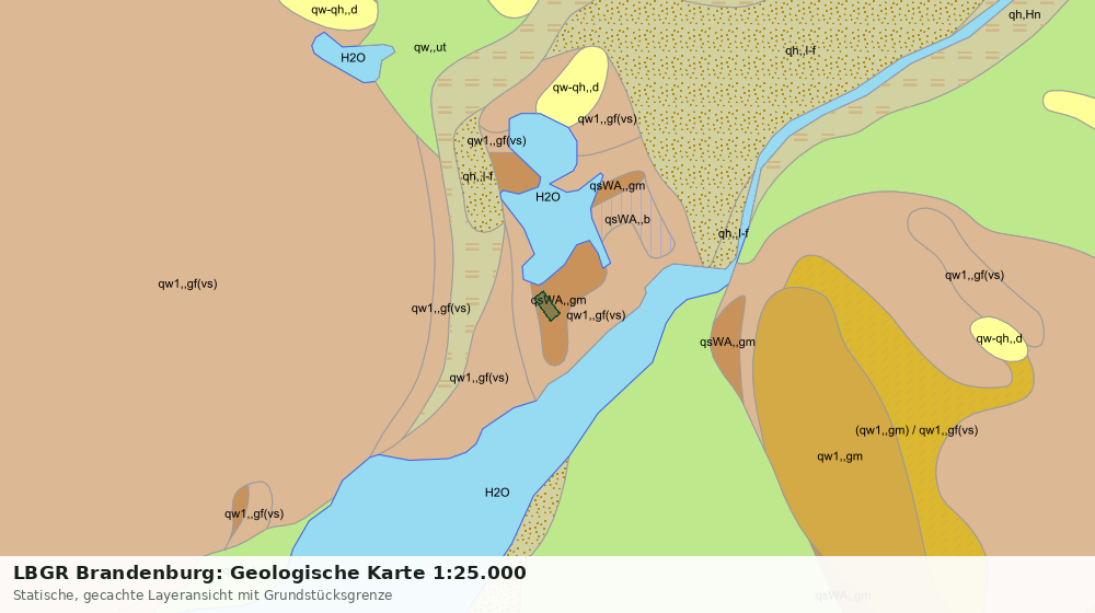 Statische Kartenansicht: LBGR Brandenburg: Geologische Karte 1:25.000